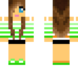 brunette lime blowse girl