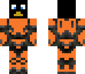 orange halo suit penguin