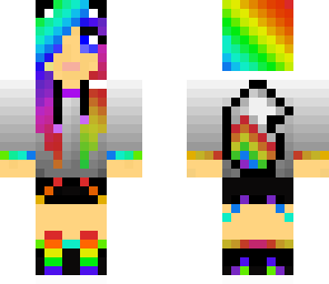 rainbow wolf girl