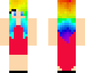 rainbow sketchy dress