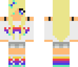 rainbow mustache girl