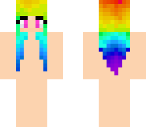 rainbow hair base girl