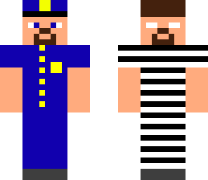 cop steve and prisoner herobrine