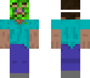 steve with a creeper mask