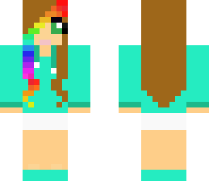 rainbow streak girl