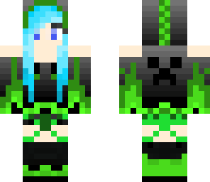 green goosebump hooded girl