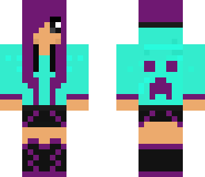 blue and purple creeper girl