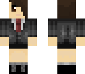 girl with a slender coat