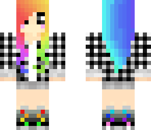 rainbow plaid girl