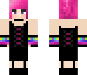 goth candy raver in pink