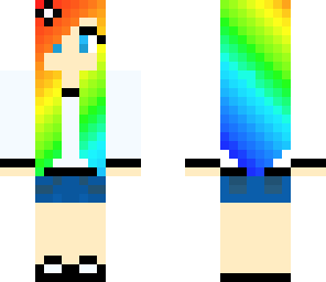 rainbow hair girl