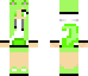 cute cat girl green