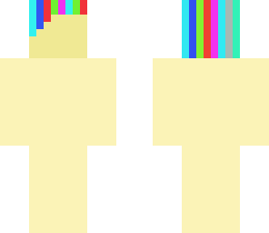 skin base rainbow hair