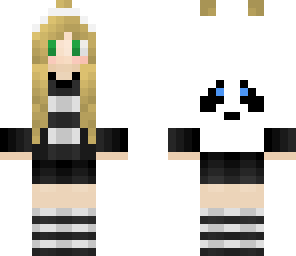 panda striped girl