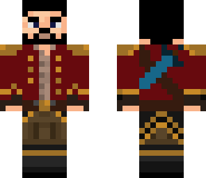 steampunk captain with a diamond sword edited