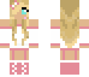 peach and white cute girl