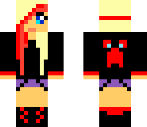 red creeper hoodie girl
