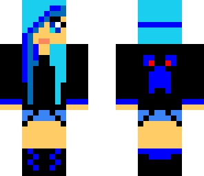 blue teen girl