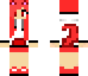 cute cat girl red