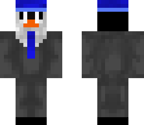 blue business penguin