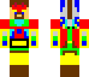 colorful herobrine superhero