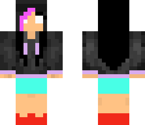 herobrine girl lavender hoodie