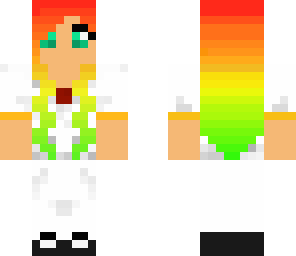 cute rainbow haired girl in suit real thing