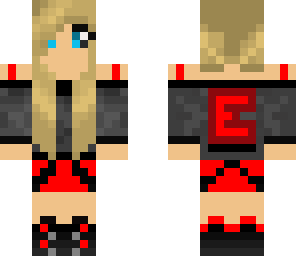 girl skin red and black
