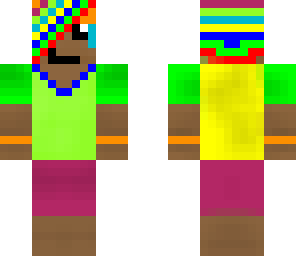teenager with rainbow hair