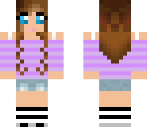 purple girl with blue eyes