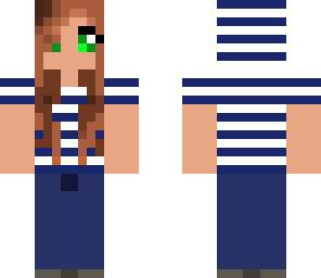 cute blue striped girl