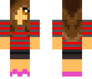 girl in red striped sweater