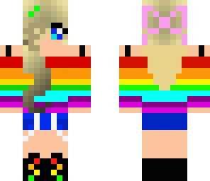 rainbow girl teenager finished