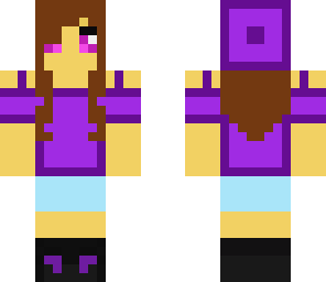 girl with purple shirt and hat