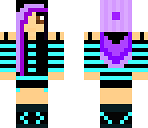 purple and blue girl
