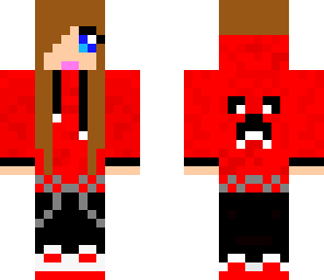 teenage girl red