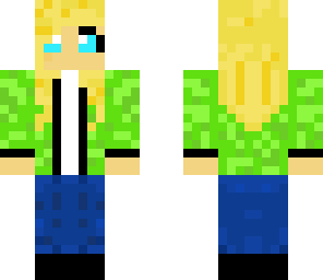 girl with green jacket