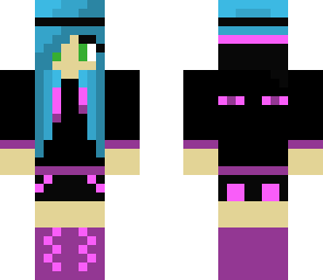 scene girl in enderman hoodie