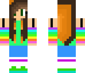 rainbow cute girl