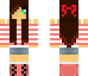 girl with a cute red bow