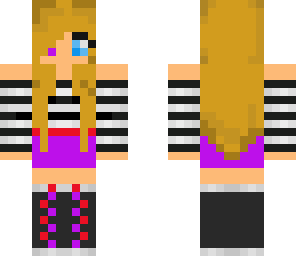 the gamer girl with stripes
