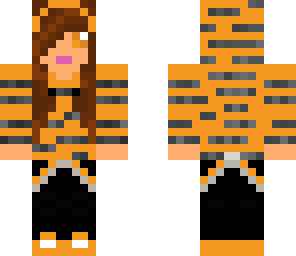 orange tiger girl