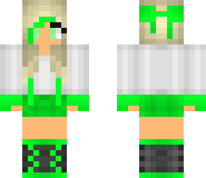 cute neon green girl