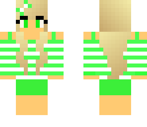 green cute girl