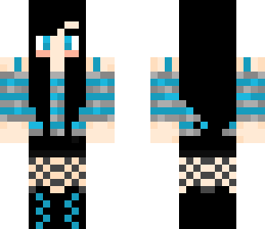 black and blue girl