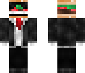 hamburger in a suit