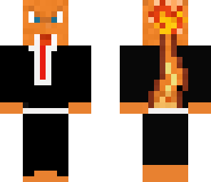 charzard in suit