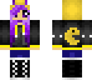 purple haired pacman girl