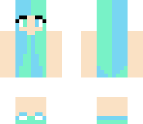 blue and cyan girl