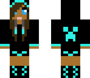 cyan creeper girl